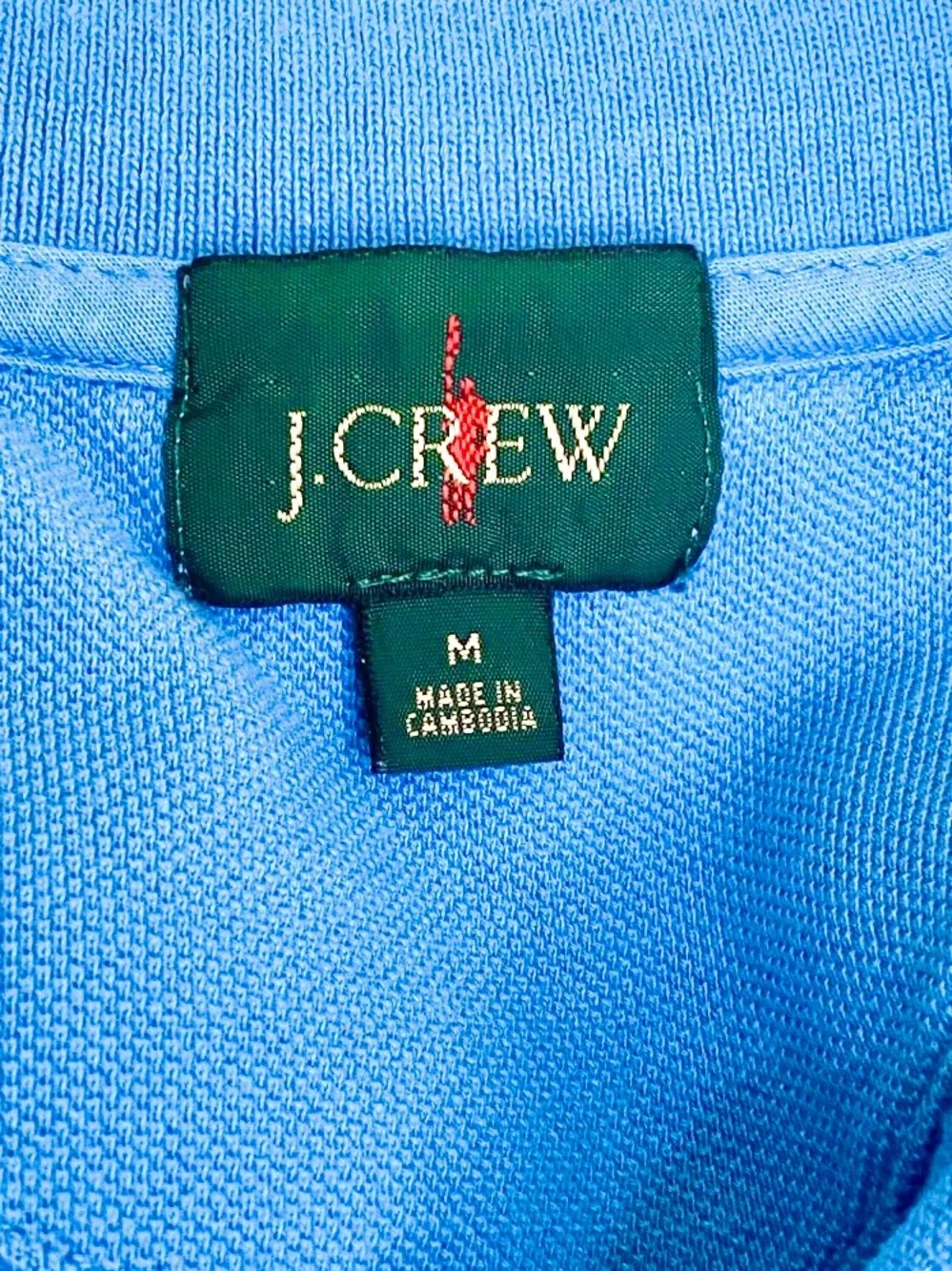 J. Crew Oarsman Long Sleeve 100% Cotton Piqué Polo Shirt Classic Preppy Sz M